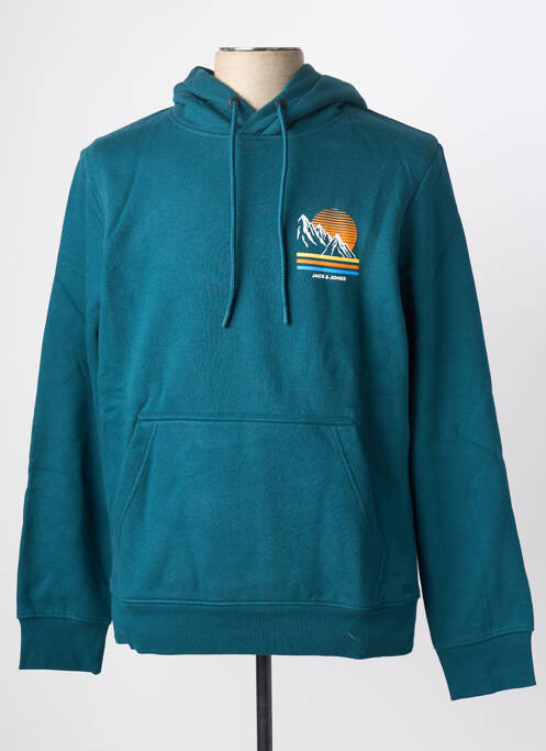 Sweat-shirt à capuche vert JACK & JONES homme