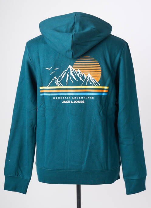 Sweat-shirt à capuche vert JACK & JONES homme