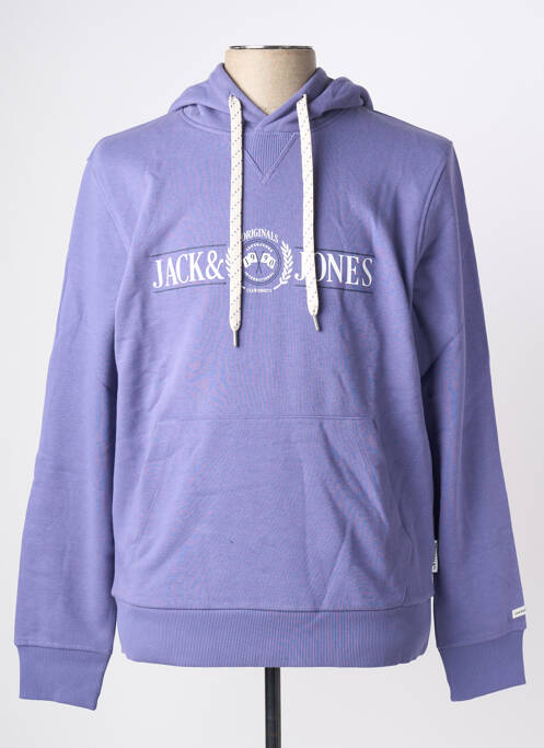 Sweat-shirt à capuche violet JACK & JONES homme