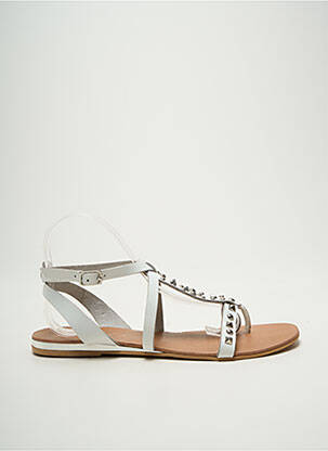 Sandales/nu pieds chiquet talon plat jusqu'à 3cm blanc L'ATELIER TROPÉZIEN femme