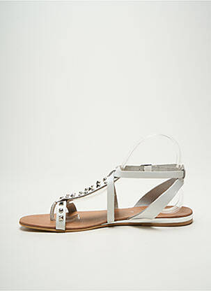 Sandales/nu pieds chiquet talon plat jusqu'à 3cm blanc L'ATELIER TROPÉZIEN femme