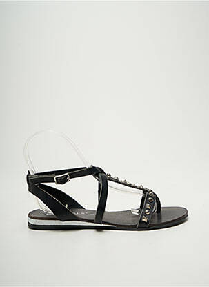 Sandales/nu pieds chiquet talon plat jusqu'à 3cm noir L'ATELIER TROPÉZIEN femme