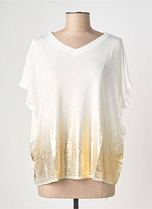 Top manches courtes manches courtes blanc NINE TEES femme