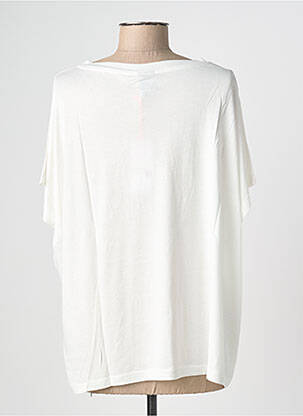 Top imprimé fantaisie manches courtes blanc NINE TEES femme