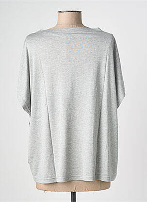 Top imprimé fantaisie manches courtes gris NINE TEES femme