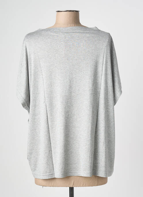 Top imprimé fantaisie manches courtes gris NINE TEES femme