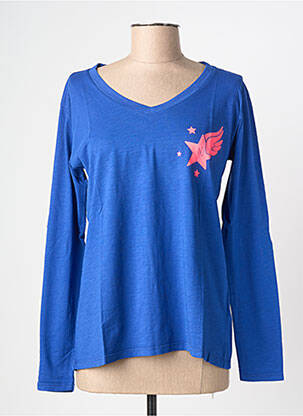 T-shirt manches longues manches longues bleu NINE TEES femme