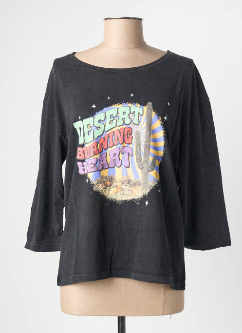 T-shirt noir NINE TEES femme