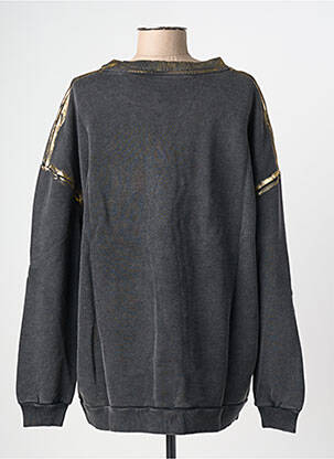 Sweat-shirt manches longues manches longues noir NINE TEES femme