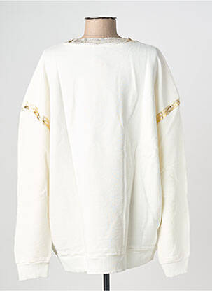 Sweat-shirt manches longues manches longues blanc NINE TEES femme