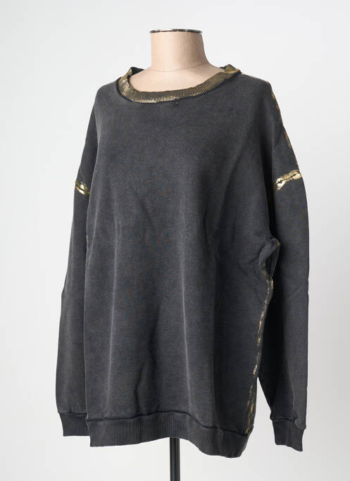 Sweat-shirt noir NINE TEES femme