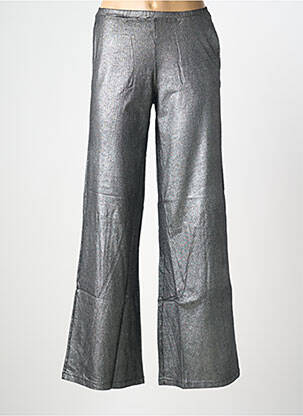 Pantalon large taille normale taille normale noir NINE TEES femme