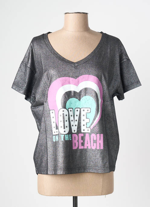 T-shirt noir NINE TEES femme