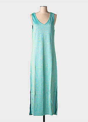 Robe longue sans manche sans manche bleu NINE TEES femme