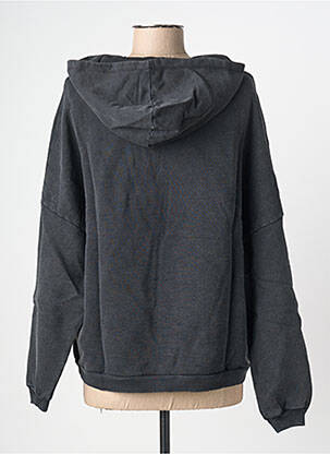 Sweat-shirt à capuche stretch manches longues gris NINE TEES femme