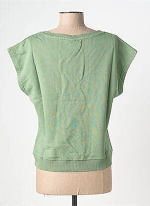T-shirt col v manches courtes vert NINE TEES femme