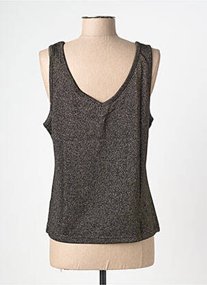 Débardeur col v sans manche noir NINE TEES femme