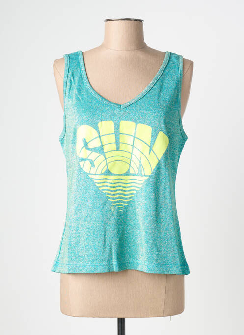 Débardeur bleu NINE TEES femme