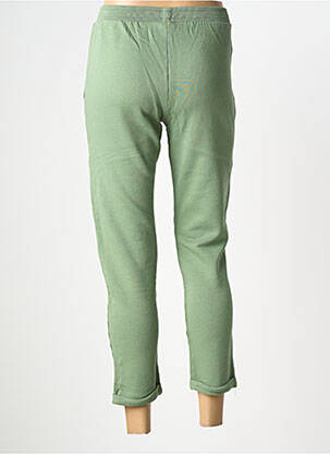 Pantalon 7/8 taille élastique taille normale vert NINE TEES femme