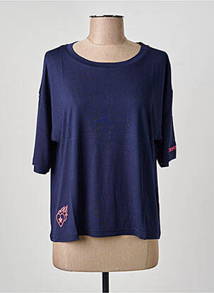 T-shirt coupe droite manches courtes bleu NINE TEES femme
