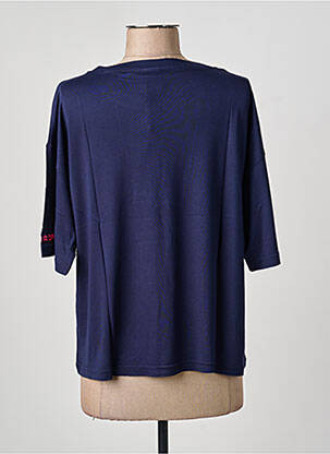 T-shirt coupe droite manches courtes bleu NINE TEES femme
