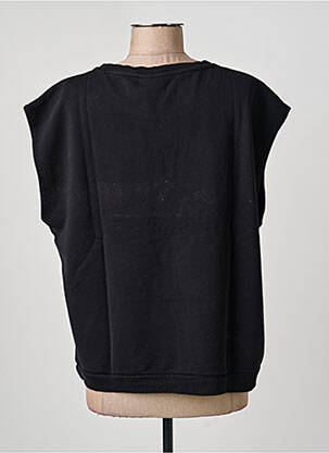 Sweat-shirt stretch manches courtes noir NINE TEES femme