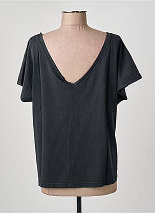 T-shirt coupe droite manches courtes noir NINE TEES femme