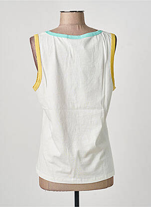 Débardeur sérigraphie sans manche beige NINE TEES femme