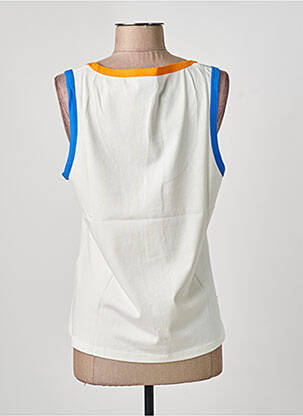 Débardeur sérigraphie sans manche beige NINE TEES femme