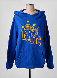 Sweat-shirt à capuche stretch manches longues bleu NINE TEES femme
