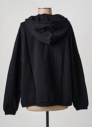 Sweat-shirt à capuche stretch manches longues noir NINE TEES femme