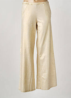 Pantalon large poches taille normale or NINE TEES femme