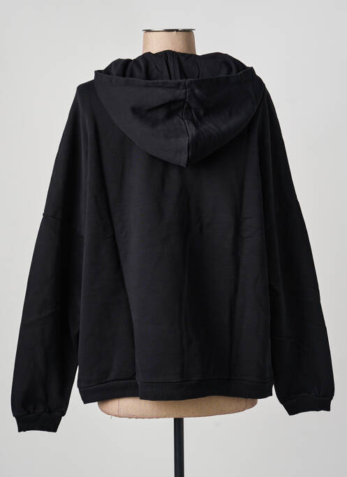 Sweat-shirt à capuche noir NINE TEES femme