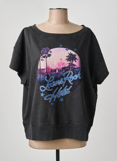 Sweat-shirt noir NINE TEES femme