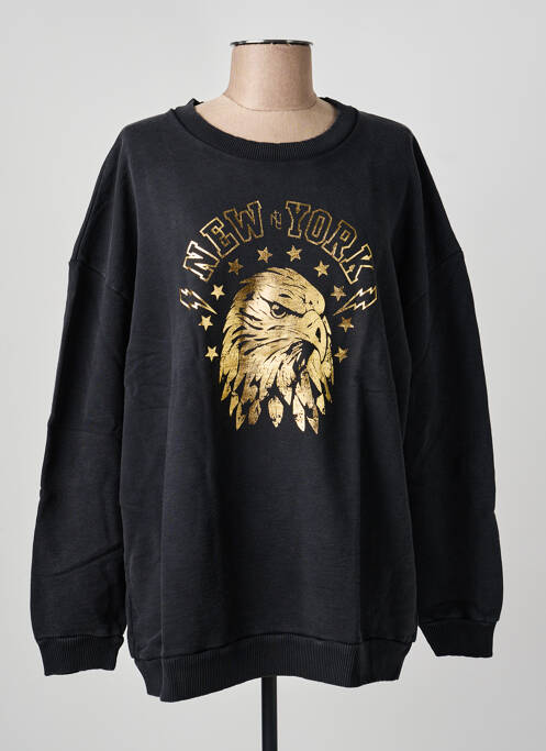 Sweat-shirt noir NINE TEES femme