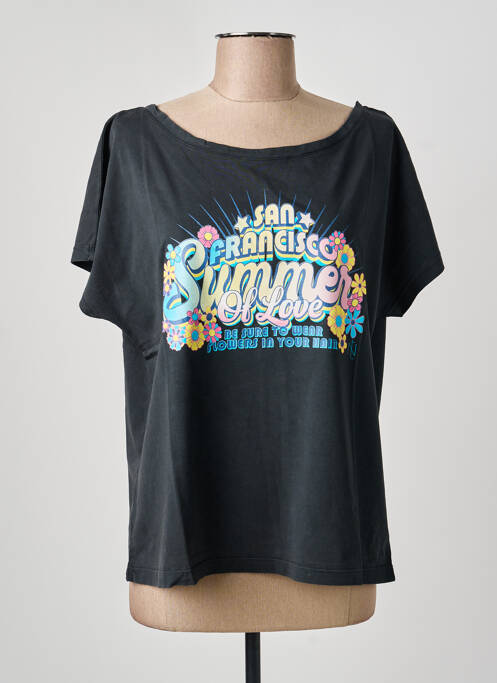 T-shirt noir NINE TEES femme
