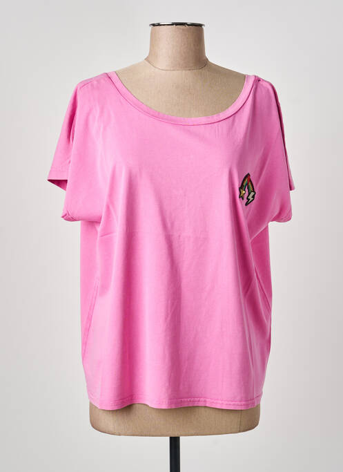 T-shirt rose NINE TEES femme
