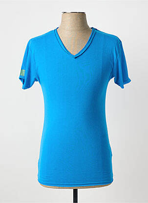 T-shirt coupe cintrée manches courtes bleu ELEVEN COLORS homme