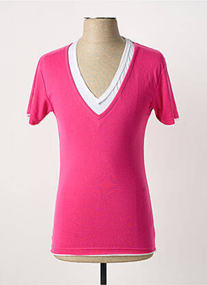 T-shirt coupe cintrée manches courtes rose ELEVEN COLORS homme