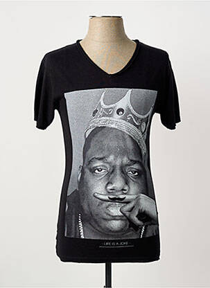 T-shirt coupe cintrée manches courtes noir ELEVEN PARIS homme
