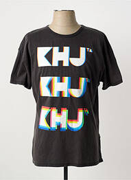 T-shirt coupe droite manches courtes gris KHUJO homme