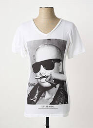 T-shirt coupe cintrée manches courtes blanc ELEVEN PARIS homme