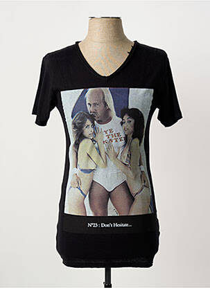 T-shirt coupe cintrée manches courtes noir ELEVEN PARIS homme