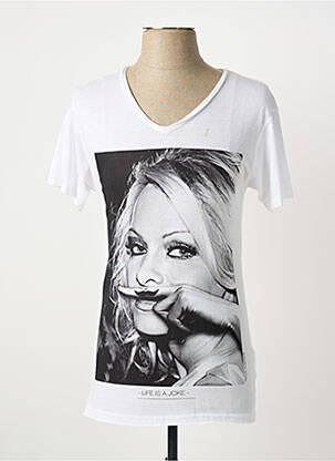 T-shirt coupe cintrée manches courtes blanc ELEVEN PARIS homme