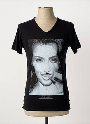 T-shirt coupe cintrée manches courtes noir ELEVEN PARIS homme