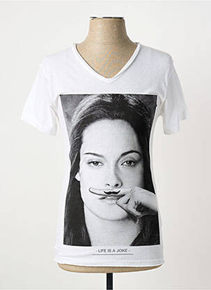 T-shirt coupe cintrée manches courtes blanc ELEVEN PARIS homme