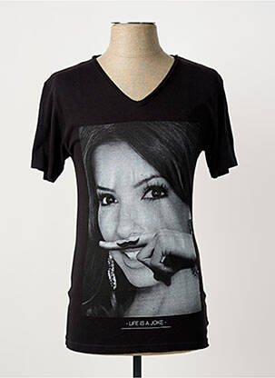 T-shirt coupe cintrée manches courtes noir ELEVEN PARIS homme