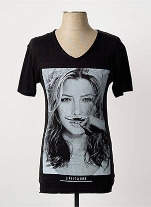 T-shirt coupe cintrée manches courtes noir ELEVEN PARIS homme