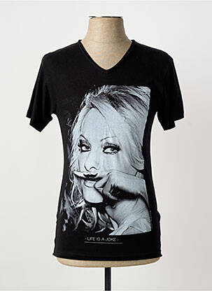 T-shirt coupe cintrée manches courtes noir ELEVEN PARIS homme