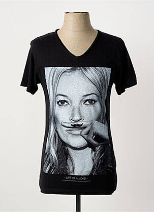T-shirt coupe cintrée manches courtes noir ELEVEN PARIS homme